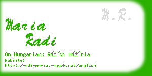 maria radi business card